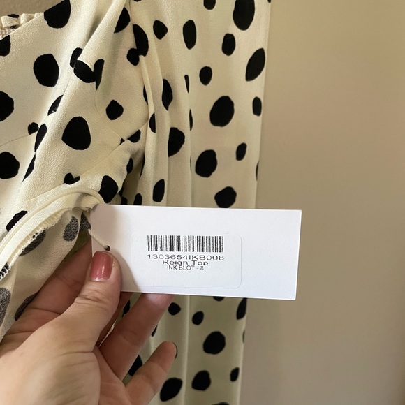 Reformation Reign Top in Ink Blot size 8 - Picture 9 of 9